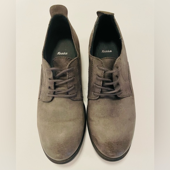Bata Men’s Grey Derby Shoes - Picture 1 of 4